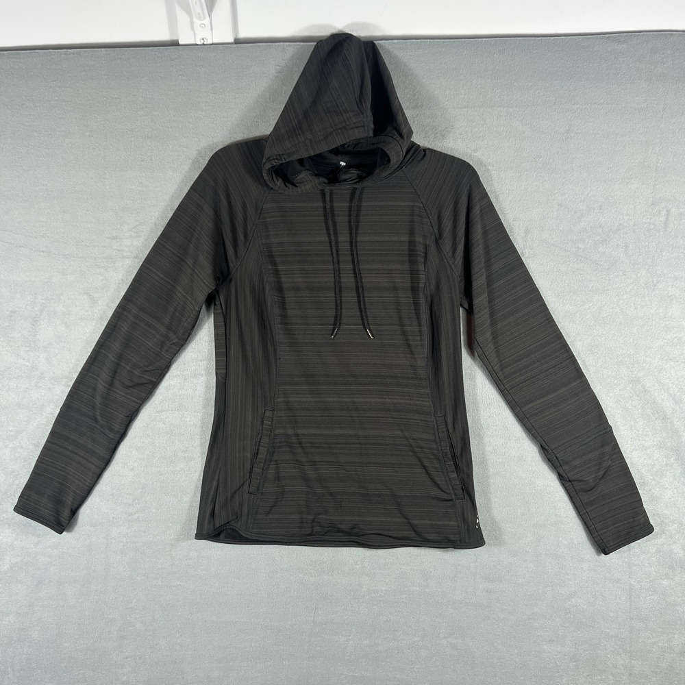 FILA SPORT Women's M Charcoal Gray Pullover Hoodie Activewear Sweatshirt Stretch